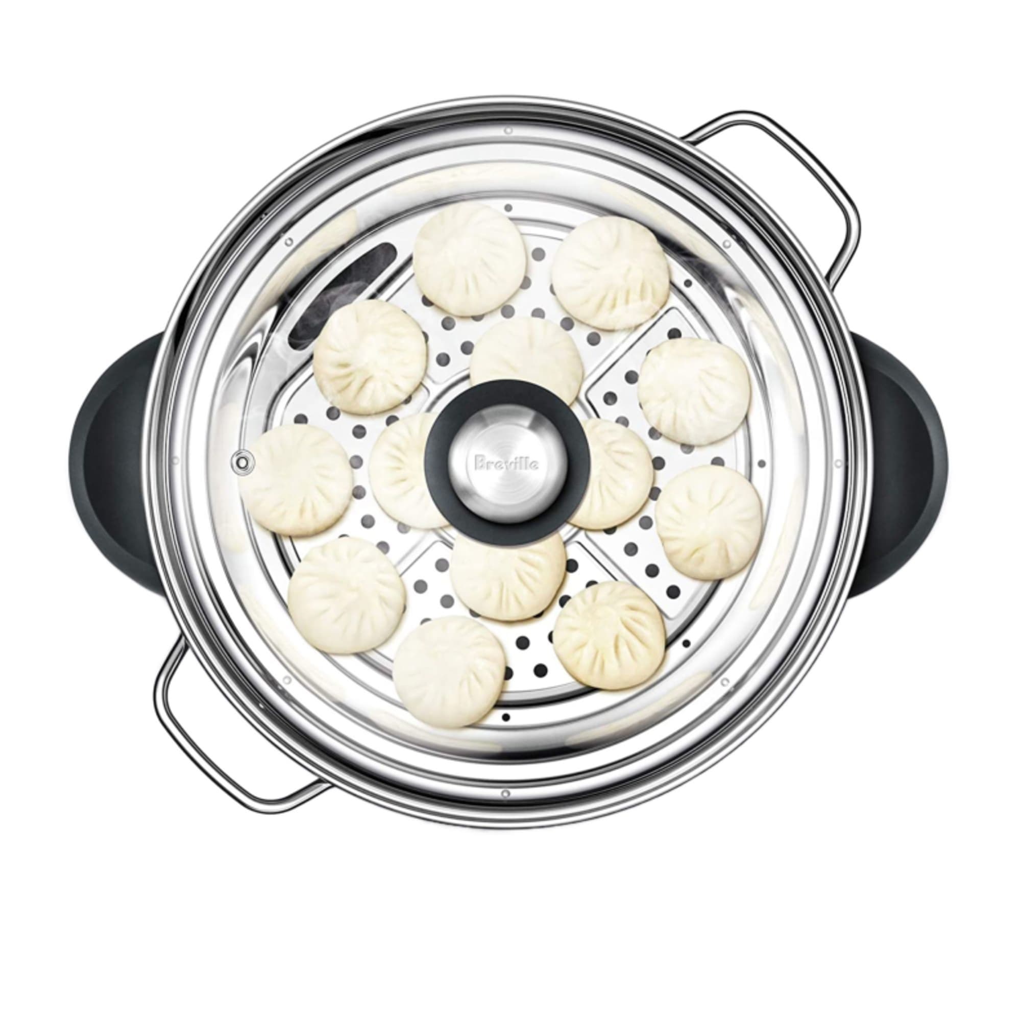 The Hot Wok & Steam 51cm Brushed Stainless Steel Kitchen Warehouse™